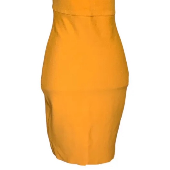 Bandage Dress Medium Legerbabe Yellow Bodycon Sexy Zip Up Mini Tube Tank Club - Picture 7 of 8